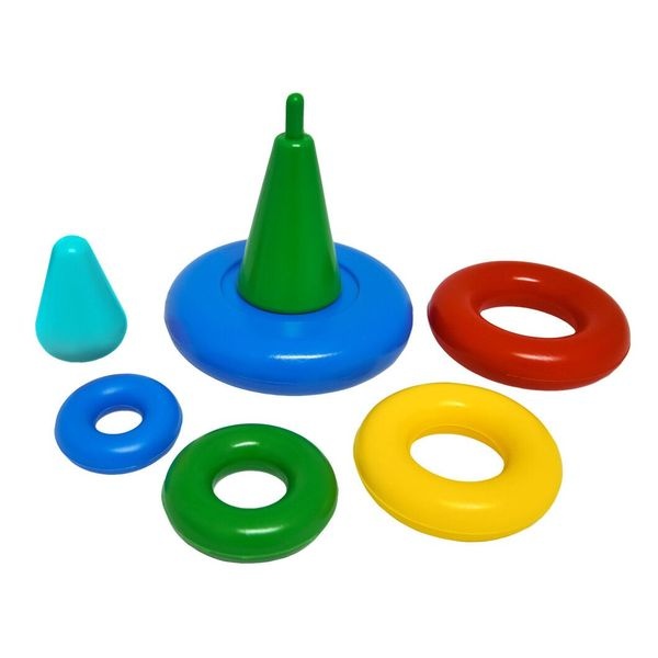 Іграшка розвиваюча "Пірамідка" мала в коробці колір різнокольоровий ЦБ-00155047 SKT000526935 фото