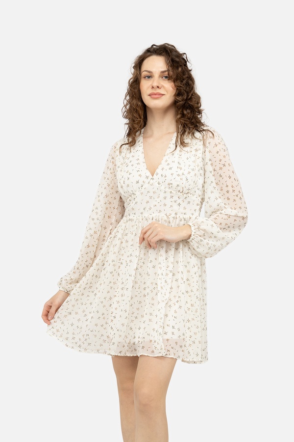 Жіноча сукня в стилі ампір 48 колір молочний ЦБ-00247010 SKT000985927 фото