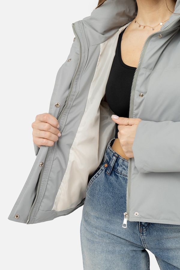 Женская куртка 50 цвет серый ЦБ-00238358 SKT000956293 фото