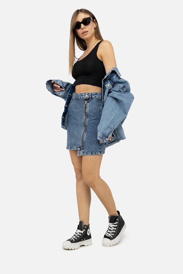 Жіноча джинсова спідниця 44 колір синій ЦБ-00219144 SKT000906428 фото