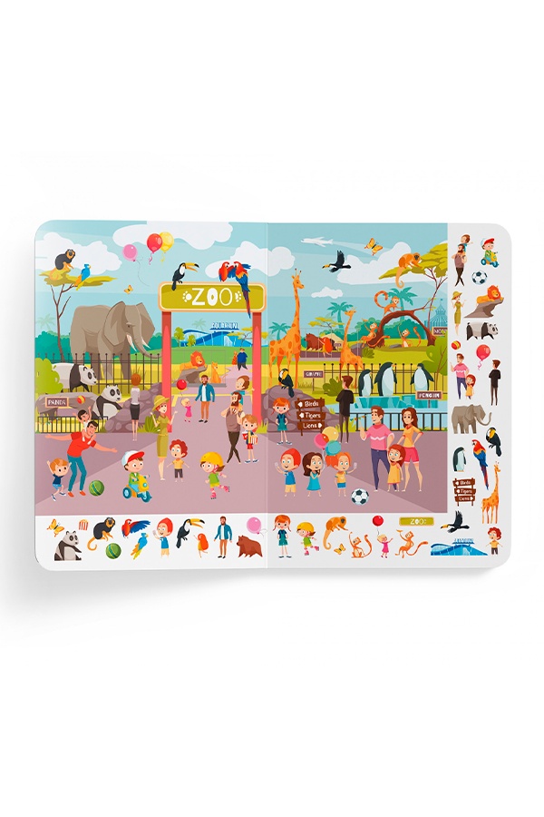 Книга "Книга-картонка "Великий віммельбух. Зоопарк" колір різнокольоровий ЦБ-00202541 SKT000872466 фото