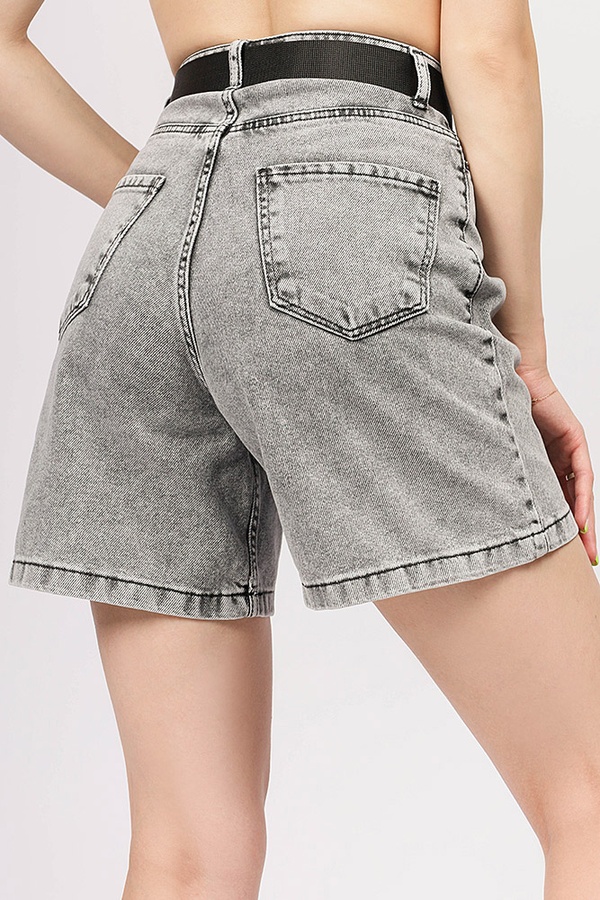 Жіночі джинсові шорти 48 колір сірий ЦБ-00195458 SKT000857250 фото