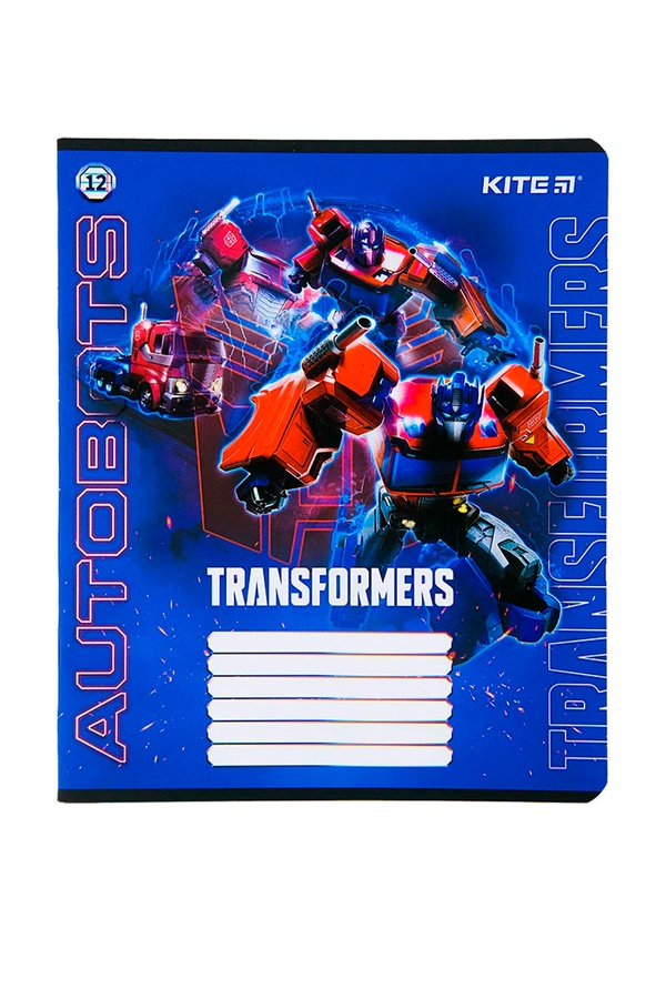 Зошит шкільний в лінію на 12 аркушів - Kite Transformers колір різнокольоровий ЦБ-00256766 SKT001011236 фото