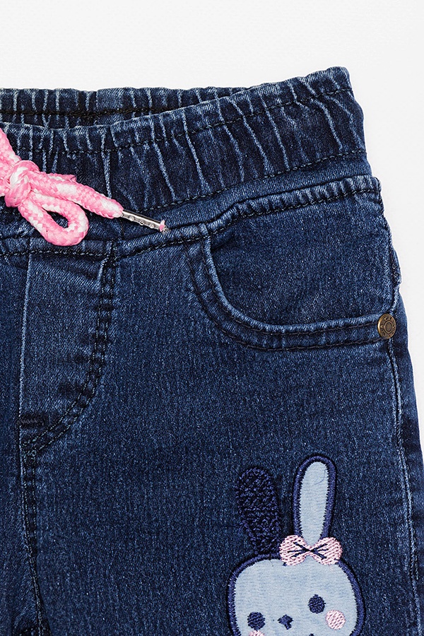 Джогери джинсові на дівчинку 92 колір темно-синій ЦБ-00201999 SKT000871563 фото