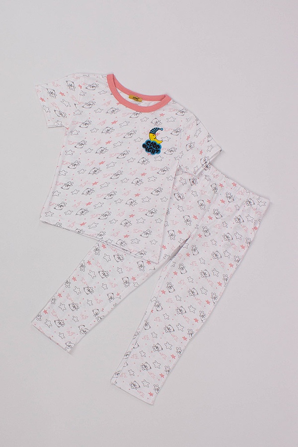 Пижама на девочку 122 цвет пудровый ЦБ-00170591 SKT000570804 фото