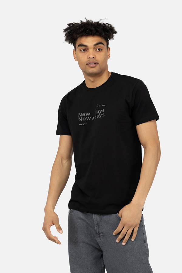 Чоловіча футболка з коротким рукавом 46 колір чорний ЦБ-00243194 SKT000967366 фото