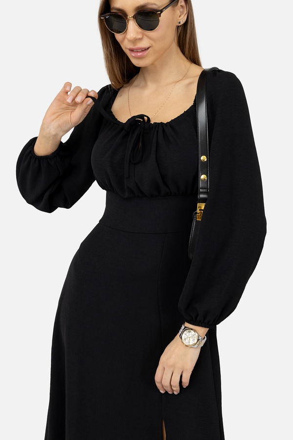 Женское платье с длинным рукавом 48 цвет черный ЦБ-00245802 SKT000982814 фото
