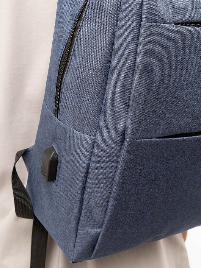 Набір 3в1 спортивний рюкзак,сумка,косметичка для чоловіків колір сіро-синій ЦБ-00219387 SKT000907217 фото