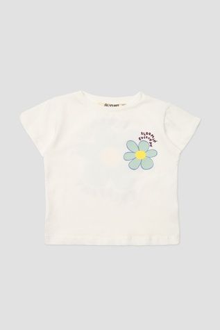 Футболка с коротким рукавом для девочки цвет молочный 110 ЦБ-00274853 фото