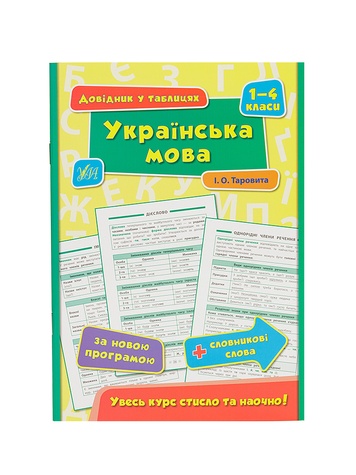 Довідник у таблицях - Українська мова, 1–4 класи колір різнокольоровий ЦБ-00042497 SKT000333307 фото