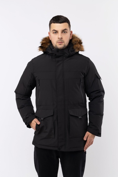 Мужская куртка 52 цвет черный ЦБ-00220372 SKT000909524 фото