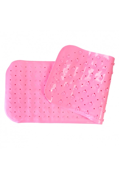 Килимок для ванної на присосках колір рожевий ЦБ-00235767 SKT000946802 фото