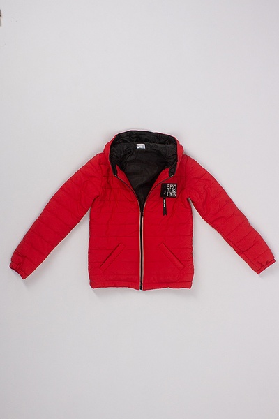Куртка коротка на хлопчика 152 колір червоний ЦБ-00157371 SKT000533464 фото