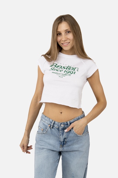 Жіноча футболка з коротким рукавом 42 колір білий ЦБ-00255014