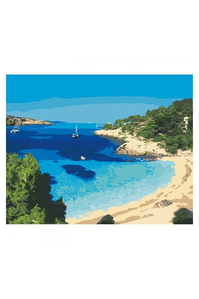 Картина по номерам "Голубая лагуна. Кипр" цвет разноцветный ЦБ-00235208 SKT000945599 фото