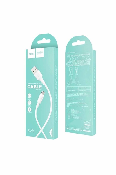 USB кабель Hoco X25 1m Type - C колір білий ЦБ-00192785 SKT000850325 фото