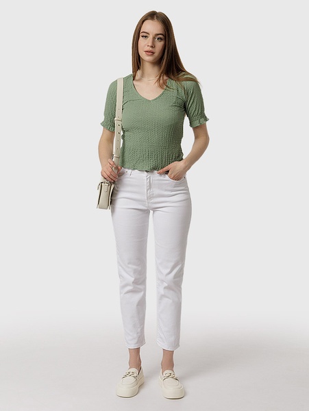 Жіночі джинси мом 48 колір білий ЦБ-00218903 SKT000905713 фото
