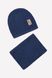 Комплект шапка-шарф на хлопчика 52-54 колір синій ЦБ-00201796 SKT000871317 фото 1