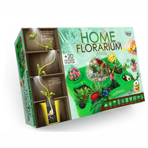 "HOME FLORARIUM" образовательный набор для выращивания растений цвет разноцветный ЦБ-00049518 SKT000343203 фото