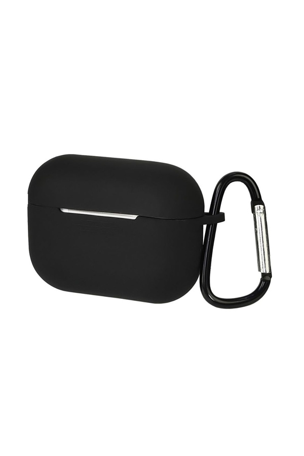 Чохол силіконовий з карабіном для Apple AirPods Pro колір №01 колір чорний ЦБ-00204652 SKT000876714 фото