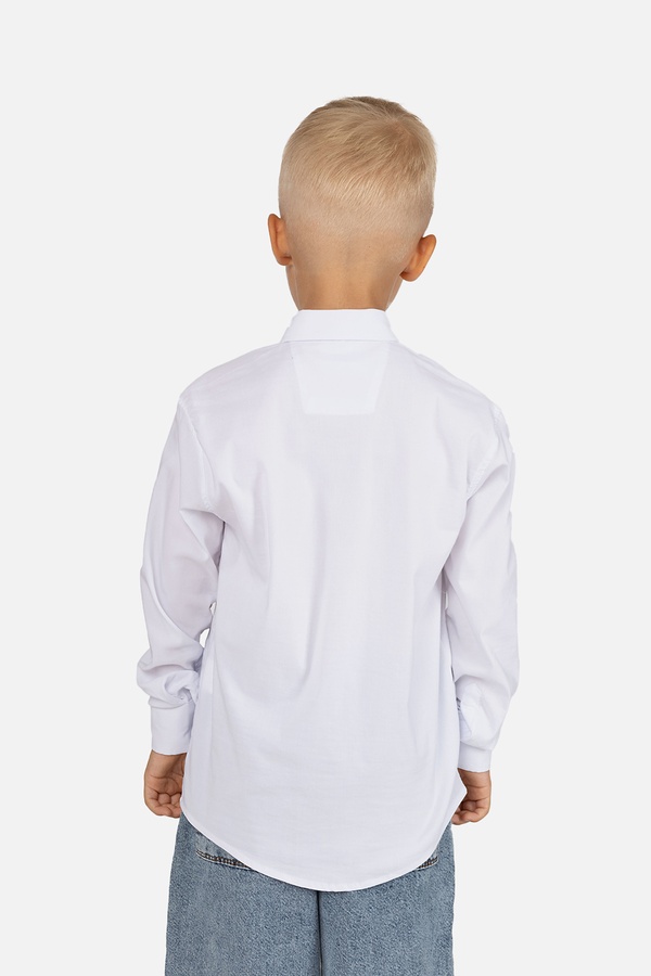 Сорочка з довгим рукавом для хлопчика 134 колір білий ЦБ-00254389 SKT001003871 фото