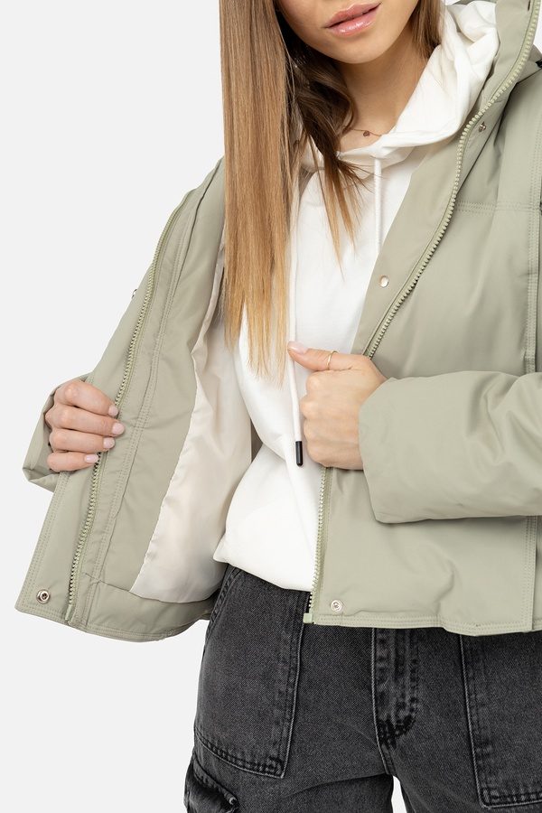 Жіноча куртка 44 колір оливковий ЦБ-00238359 SKT000956294 фото