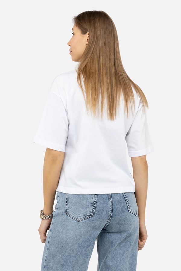 Жіноча футболка з коротким рукавом 44 колір білий ЦБ-00246960 SKT000985785 фото