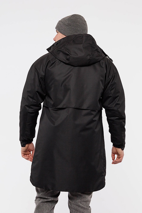 Мужская куртка длинная оверсайз 56 цвет черный ЦБ-00210440 SKT000889789 фото