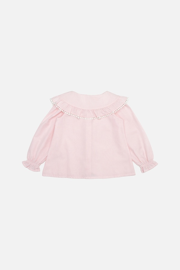 Блуза з довгим рукавом для дівчинки 104 колір рожевий ЦБ-00243481 SKT000968114 фото