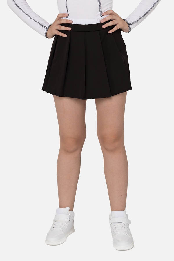 Юбка-шорты для девочки 134 цвет черный ЦБ-00251261 SKT000996374 фото