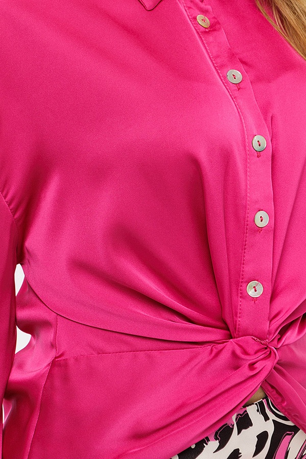 Женская блуза цвет фуксия ЦБ-00191109 SKT000844833 фото