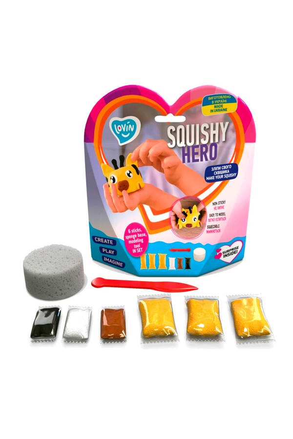 Набір для ліплення Squishy "SquiRaff" з повітряним пластиліном колір різнокольоровий ЦБ-00257491 SKT001013198 фото