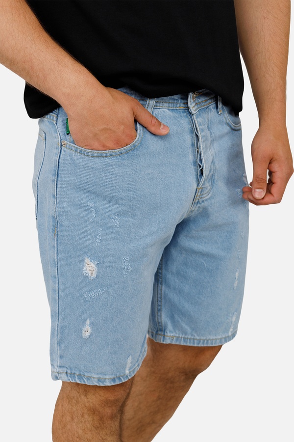 Чоловічі джинсові шорти 54 колір блакитний ЦБ-00250774 SKT000994302 фото