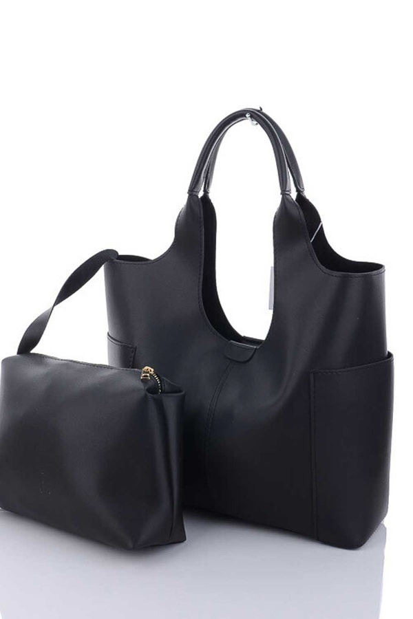Жіноча сумка з косметичкою колір чорний ЦБ-00234510 SKT000944069 фото