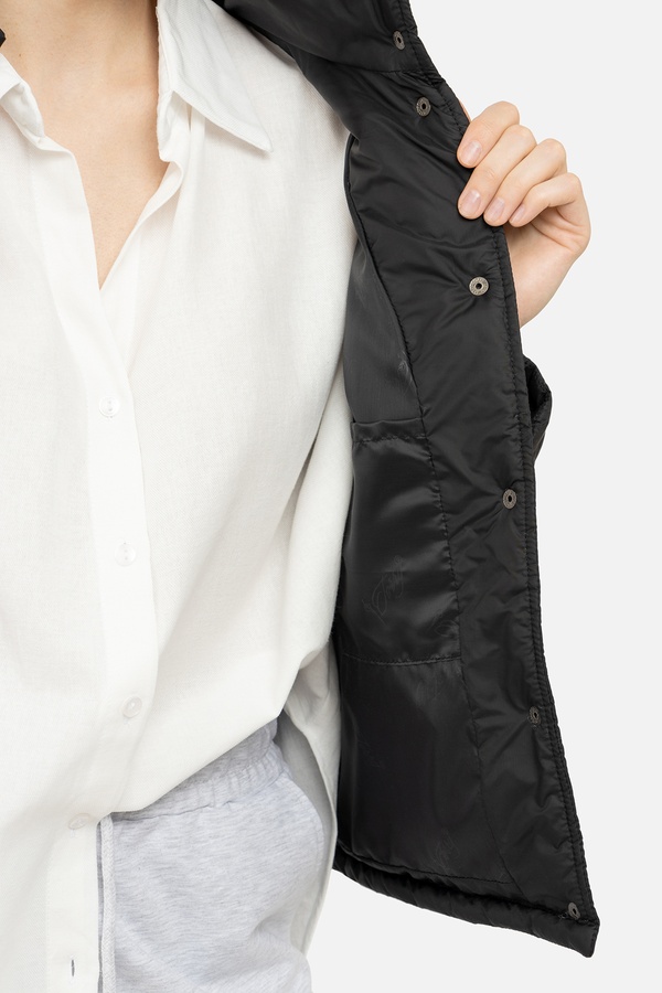 Жіноча куртка 42 колір чорний ЦБ-00243901 SKT000969732 фото