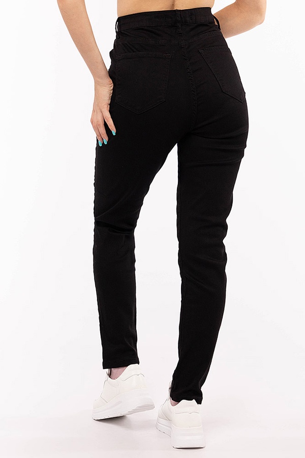 Жіночі джинси колір чорний ЦБ-00197034 SKT000860430 фото