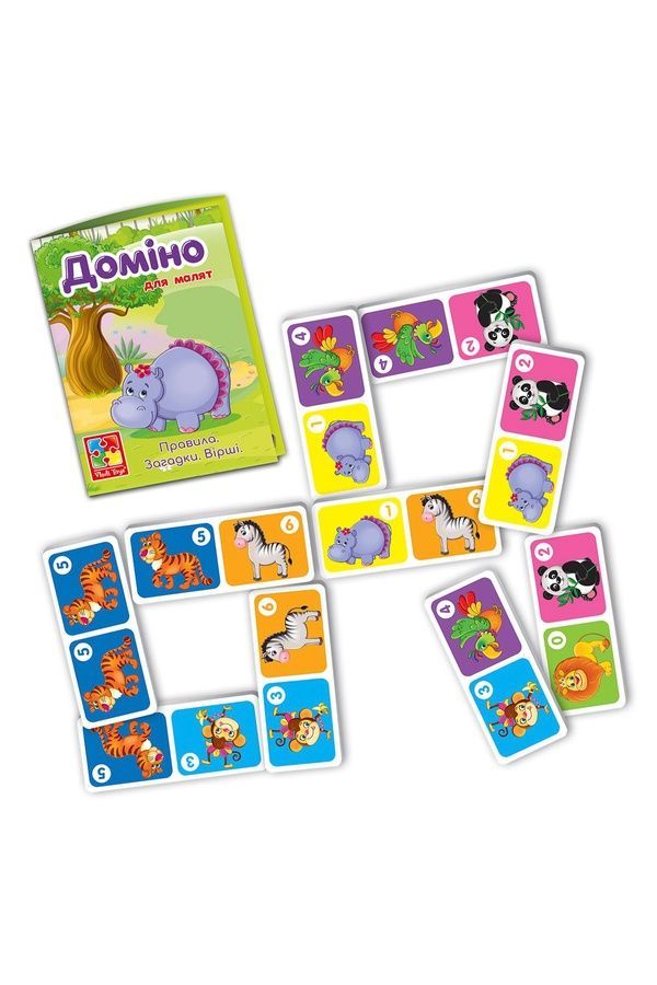 Развивающая игра Домино &laquo;Зоопарк&raquo; Vladi Toys VT2100-07 ЦБ-00292258 фото
