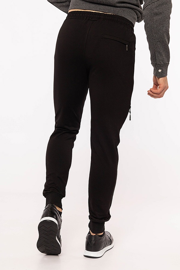 Чоловічі спортивні штани 44 колір чорний ЦБ-00190077 SKT000841809 фото
