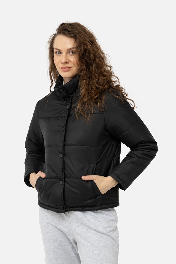 Жіноча куртка 42 колір чорний ЦБ-00243901 SKT000969732 фото