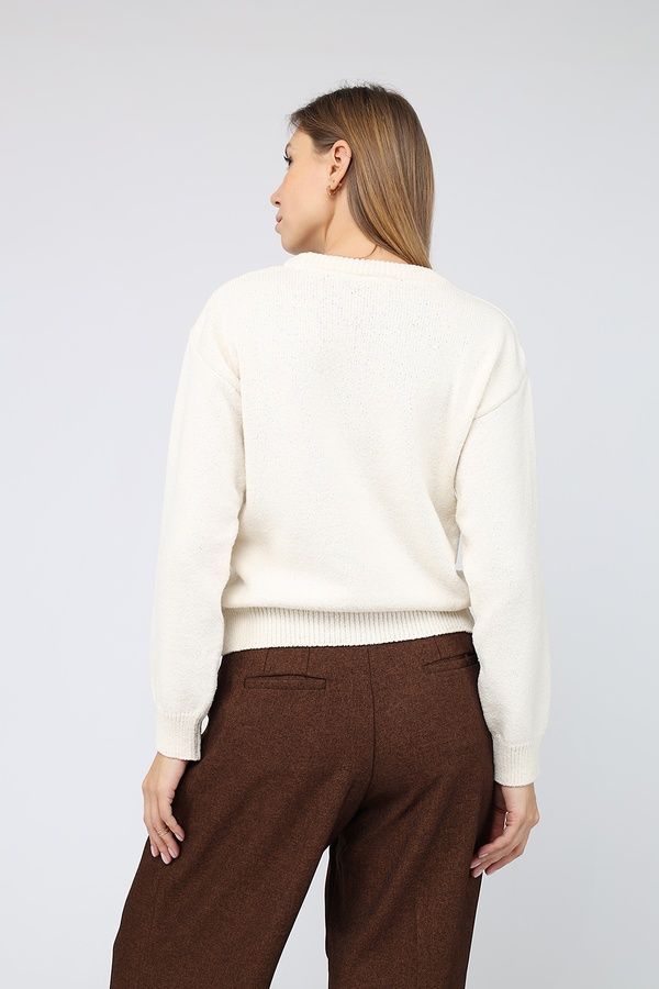Джемпер женский цвет молочный 44 ЦБ-00285736 фото