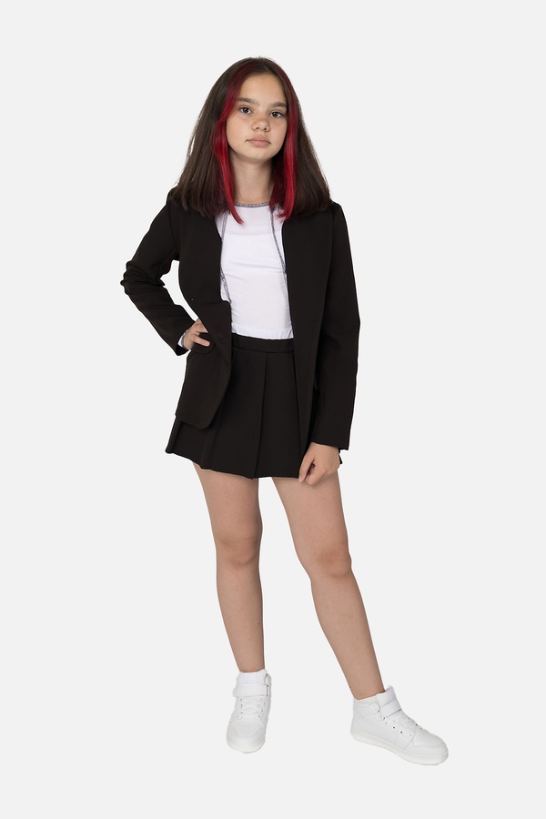 Спідниця-шорти для дівчинки 134 колір чорний ЦБ-00251261 SKT000996374 фото
