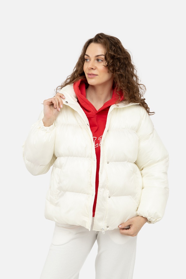 Жіноча куртка 40 колір молочний ЦБ-00242087 SKT000963459 фото