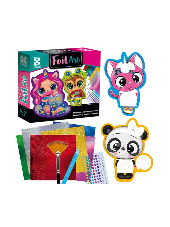 Набор для творчества "Foil Art. Волшебные животные" цвет разноцветный ЦБ-00221152 SKT000911644 фото