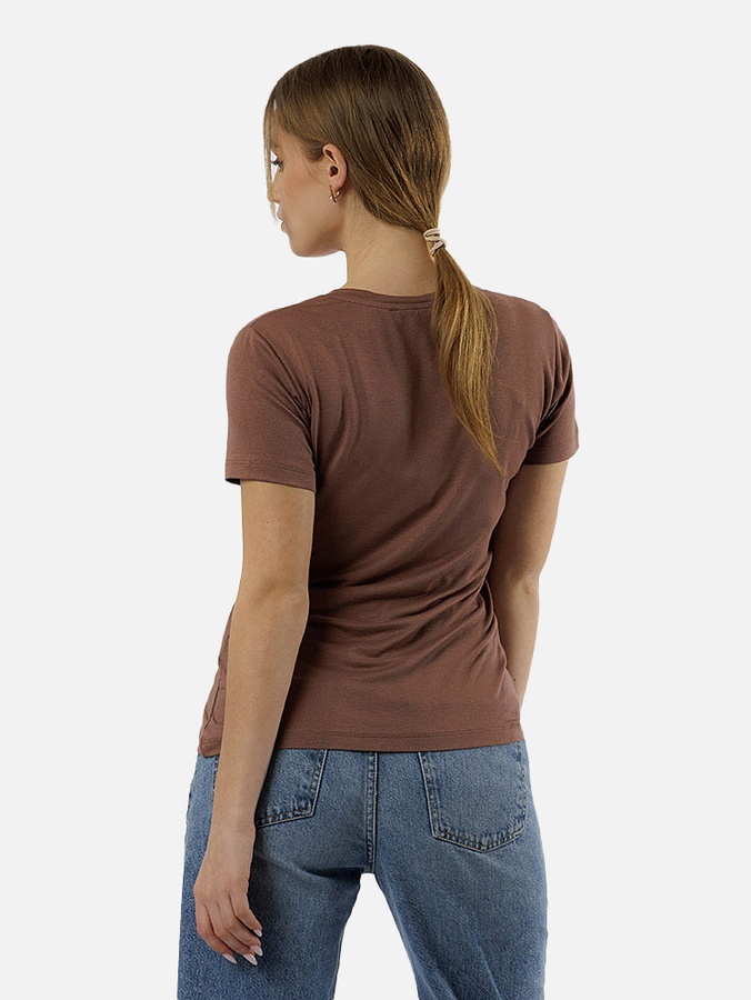 Жіноча футболка регуляр 52 колір капучино ЦБ-00210731 SKT000890478 фото