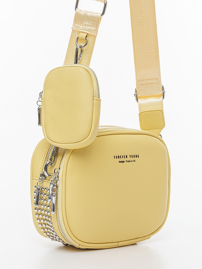 Жіноча сумка крос-боді + чохол для ключів колір жовтий ЦБ-00222687 SKT000915774 фото