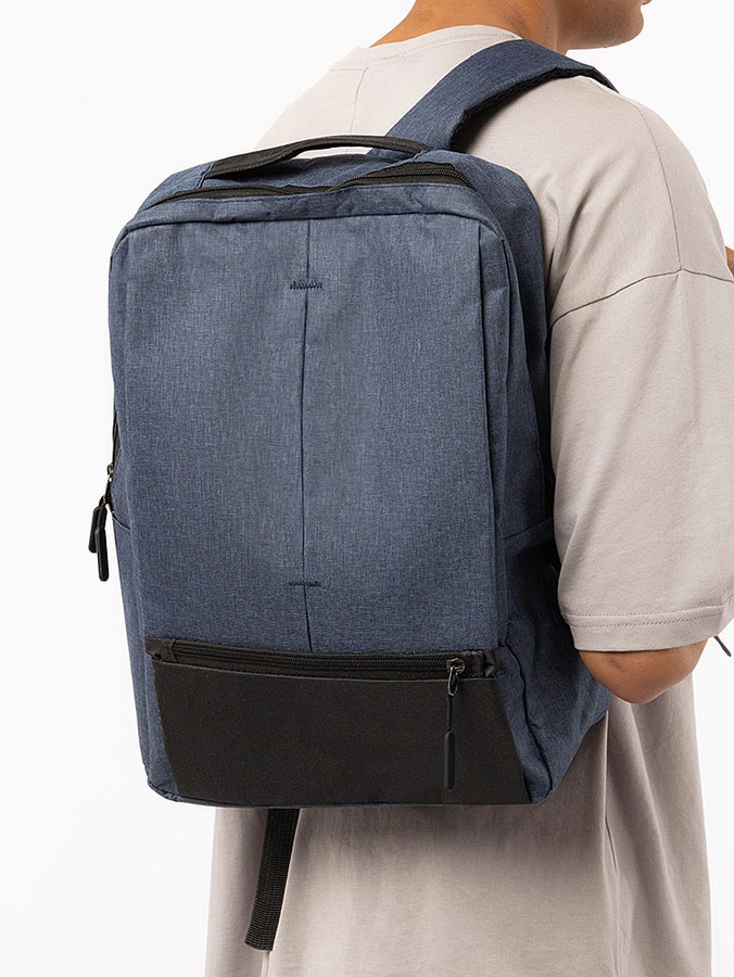 Набір 3в1 спортивний рюкзак,сумка,косметичка для чоловіків колір сіро-синій ЦБ-00219390 SKT000907220 фото
