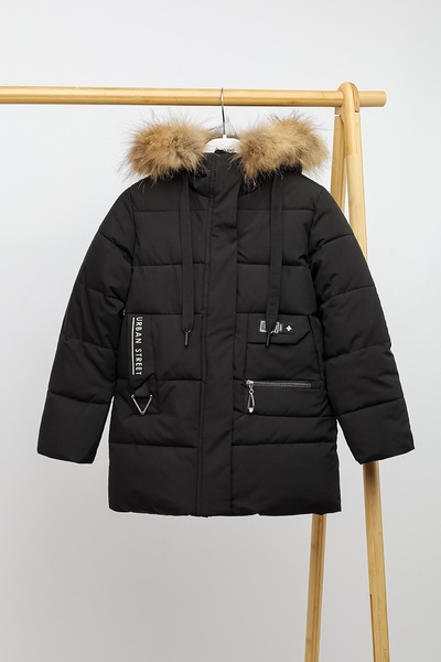 Куртка для дівчинки 140 колір чорний ЦБ-00221533