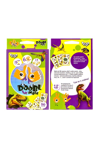 Настільна розважальна гра "Doobl Image" Dino "80" колір різнокольоровий ЦБ-00173185 SKT000579129 фото