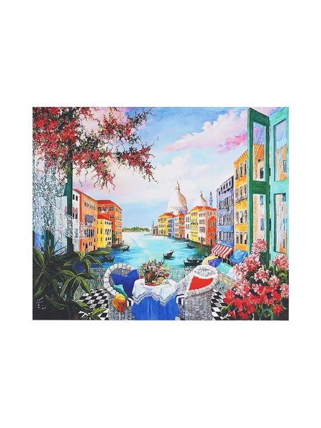 Алмазна мозаїка "Столик біля річки", 30х40 см колір різнокольоровий ЦБ-00217177 SKT000902200 фото