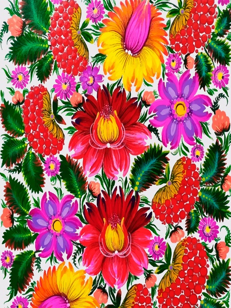 Алмазна мозаїка "Квітковий орнамент червоний", 30*30 см на підрамнику колір різнокольоровий ЦБ-00218210 SKT000904096 фото